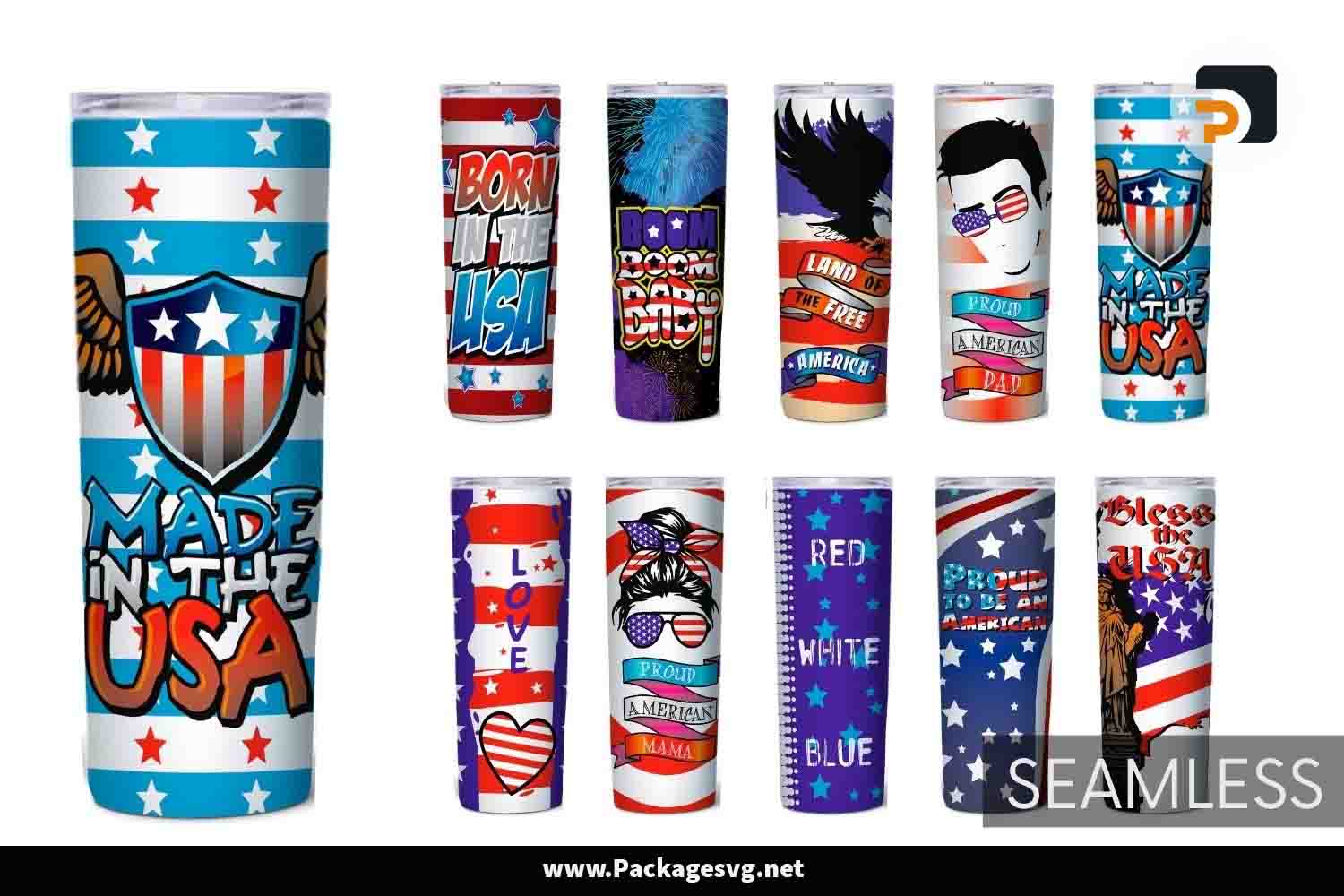 10 Designs 4th of July Sublimation