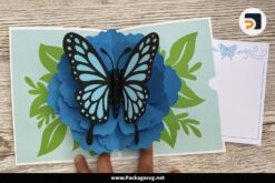 3D Butterfly Flower Pop-up Card Template Digital Download LFAESSZ2||