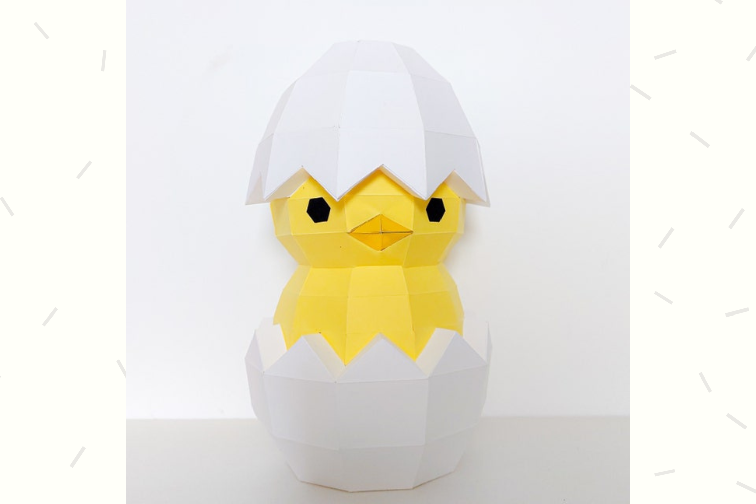 SVG Template For Cricut|3D Chick in Egg Paper Craft PDF