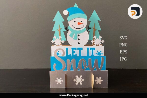 3D Let It Snow Pop-up SVG