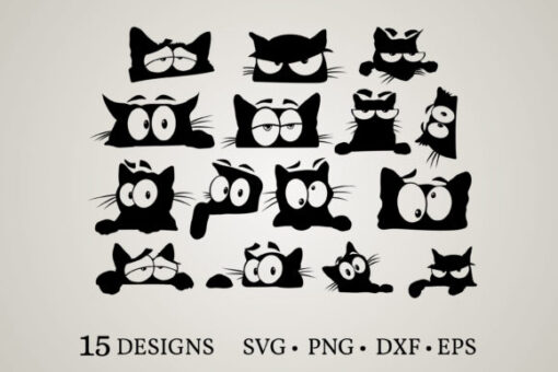 15 Cat Designs Bundle LGEY60X2|