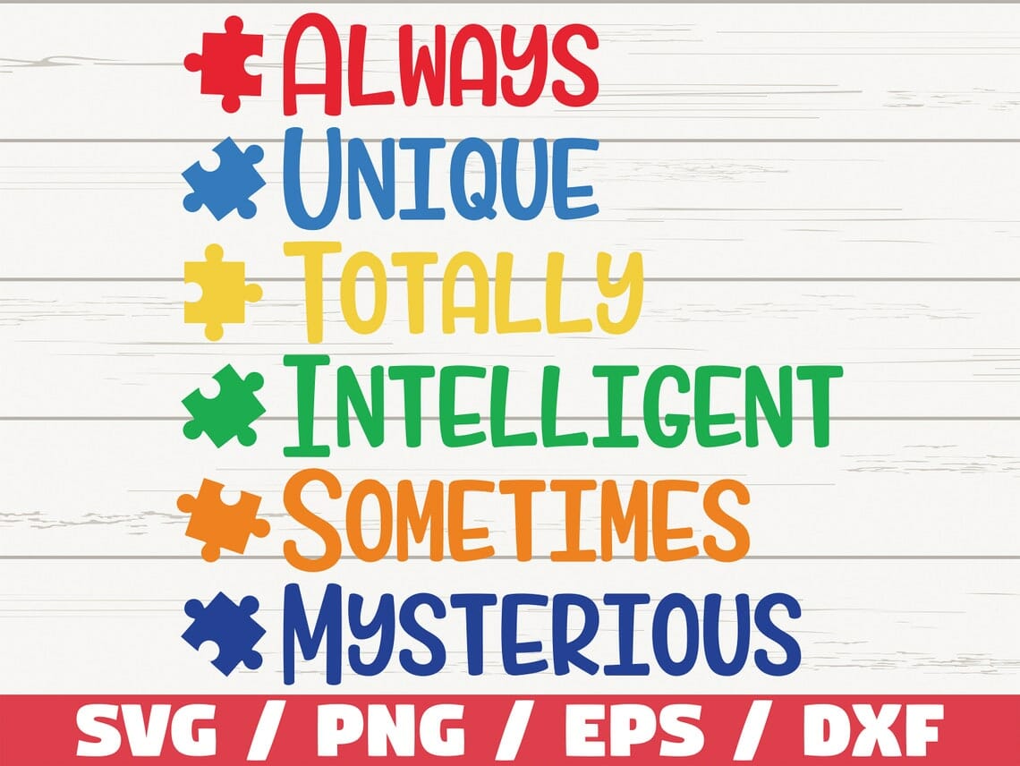 Autism Awareness SVG PNG DXF EPS Digital Download|||||