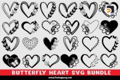 Butterfly Heart SVG Bundle