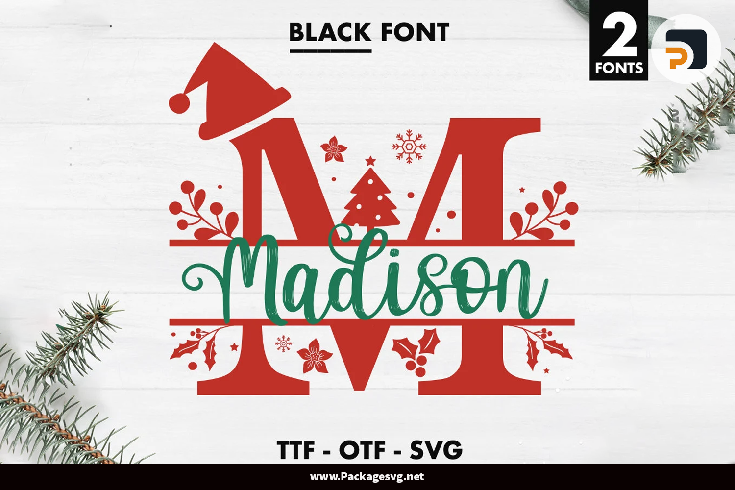 Christmas Monogram SVG Font