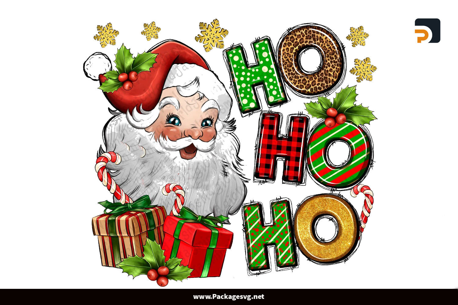 Christmas Santa Ho Ho Ho PNG Sublimation Design Digital Download||