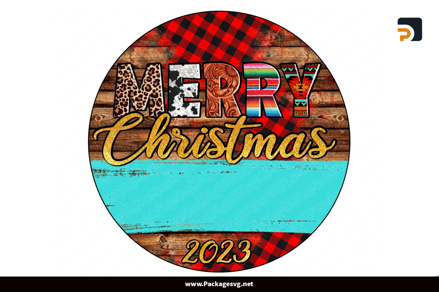 Western Christmas Sublimation Design Digital Download|Custom Merry Christmas Ornament 2023 PNG