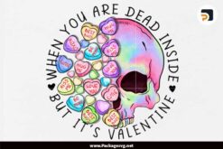 Dead Inside Skull Valentine PNG Digital Download LCITUP4B|