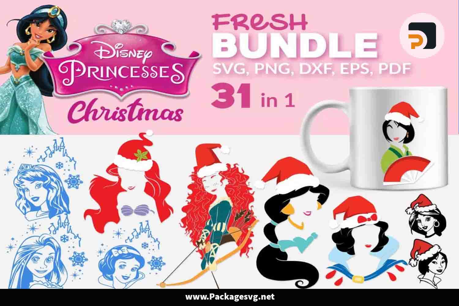 Disney Princess SVG Bundle