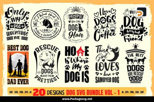 Dog SVG Bundle Vol-1