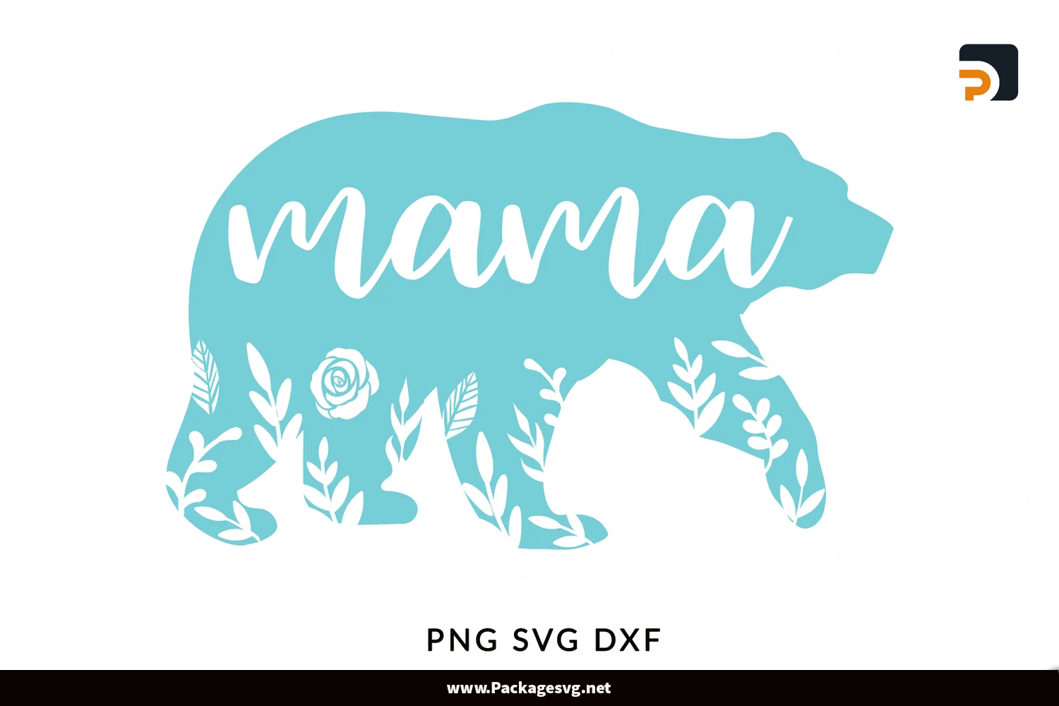 Floral Mama Bear SVG