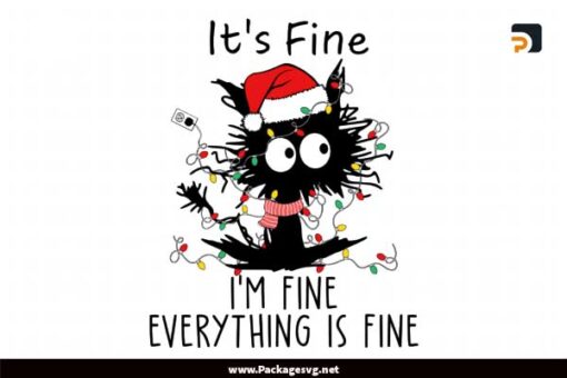 Funny Christmas Cat PNG