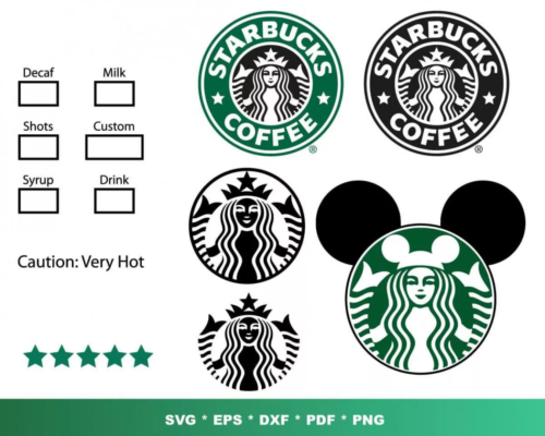 Funny Starbucks Bundle Svg Png Eps Dxf Pdf, 100+ Designs Digital 