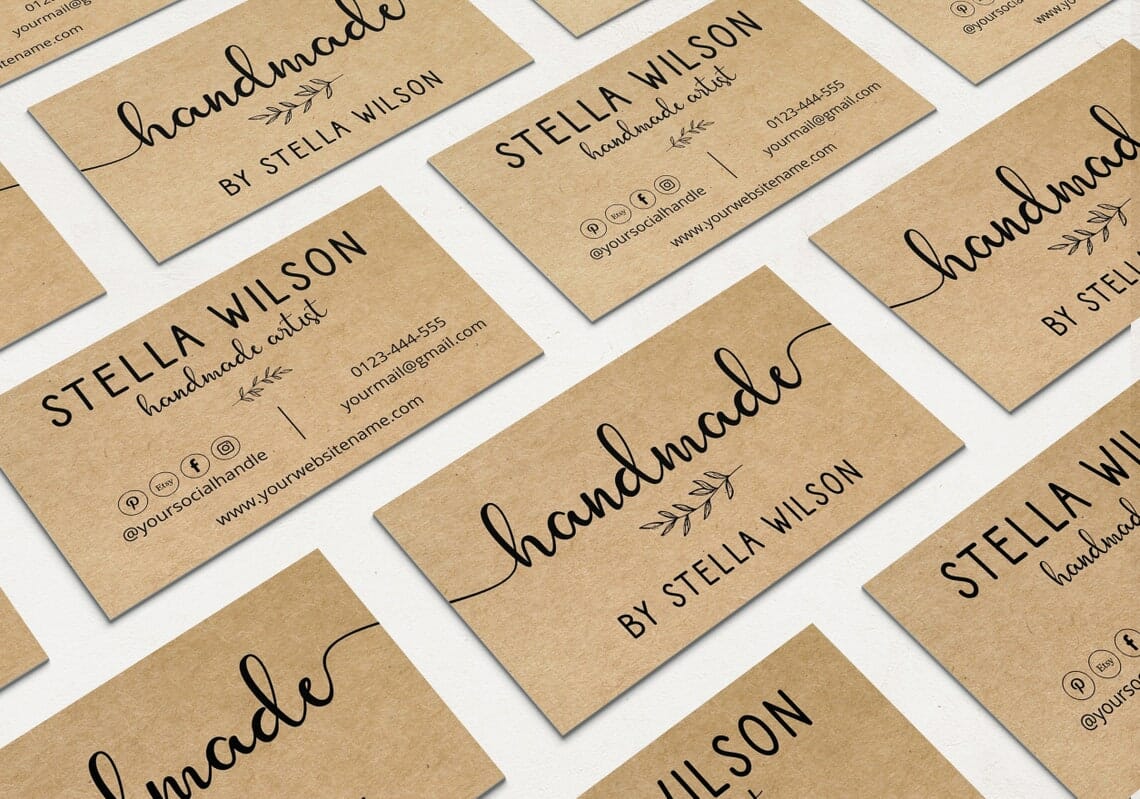 Rustic Business Card Editable|||