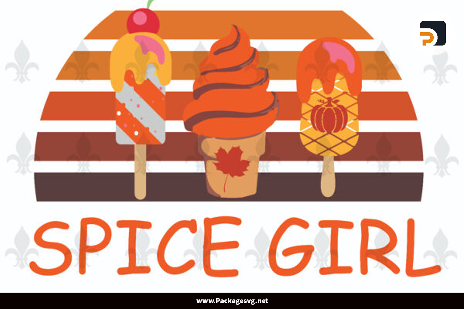 Ice-Cream Spice Girl SVG PNG EPS DXF PDF