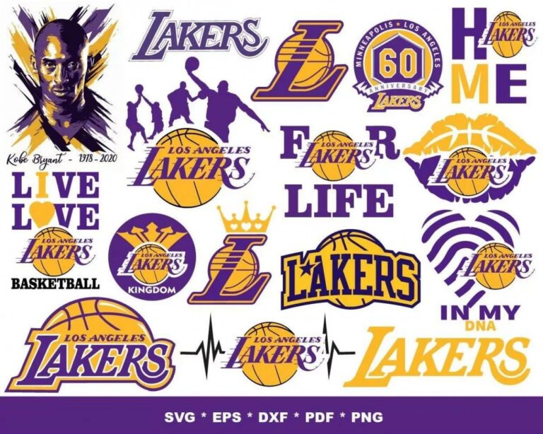 Los Angeles Lakers SVG Bundle, 250+Design Basketball SVG PNG EPS DXF ...