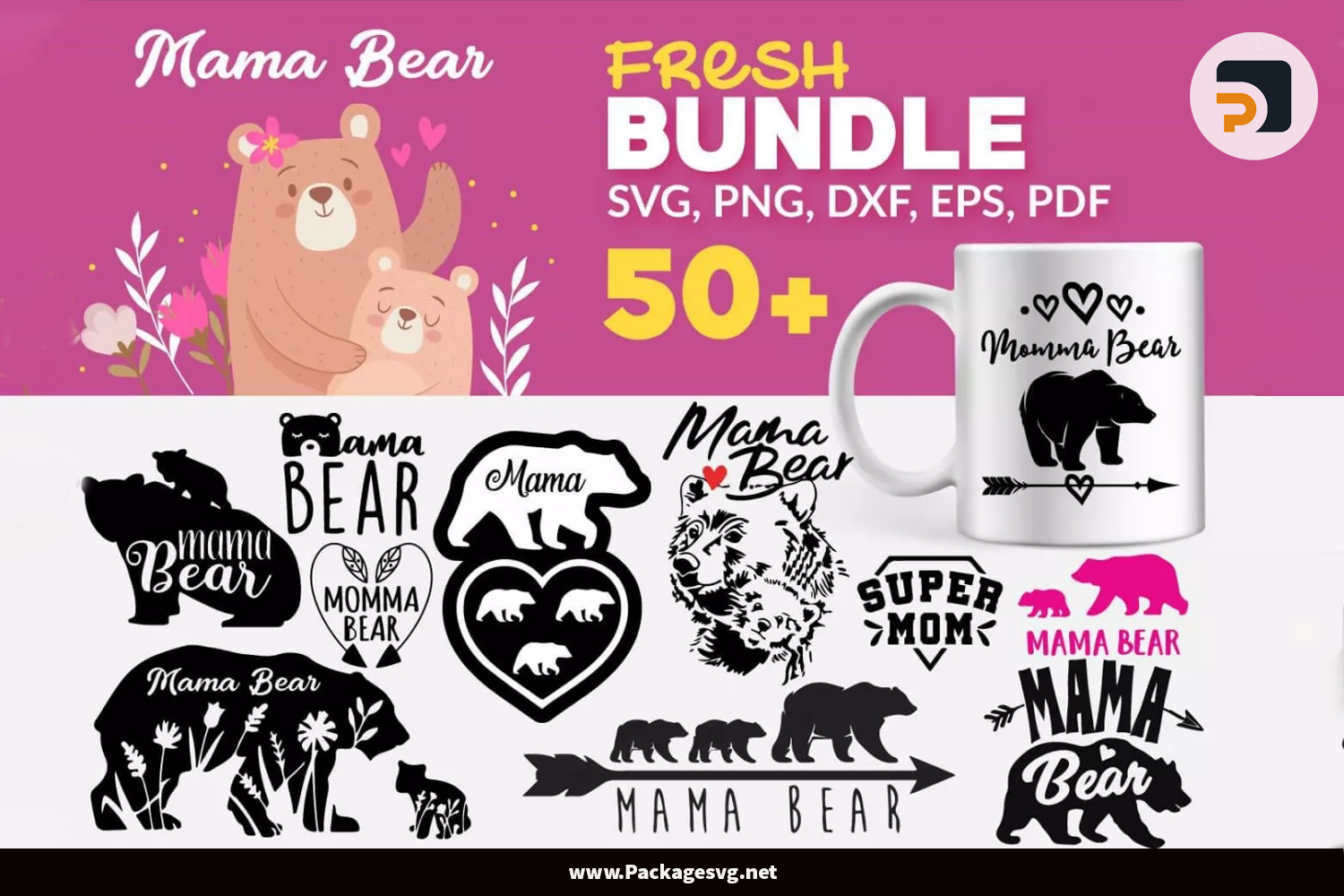 Mama Bear SVG Bundle