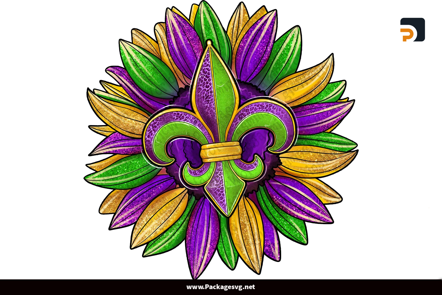 Mardi Gras Carnival Sunflower Png Sublimation Design Digital Download||