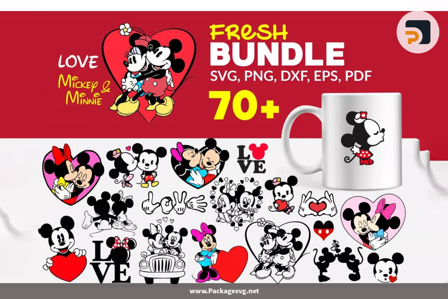 Mickey and Minnie SVG Bundle