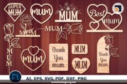 Mother’s Day SVG Laser-cut Mega Bundle Digital Download LCAASQJ3