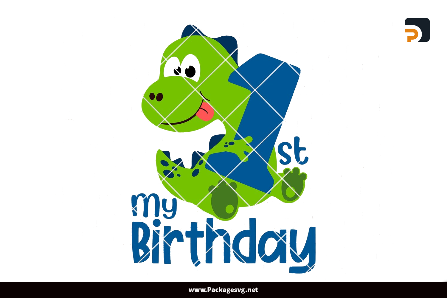 My 1st First Birthday Dinosaur SVG