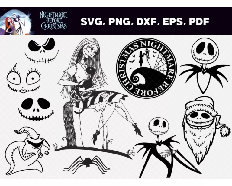 Nightmare Before Christmas SVG Bundle, 60 Files SVG PNG EPS DXF PDF ...