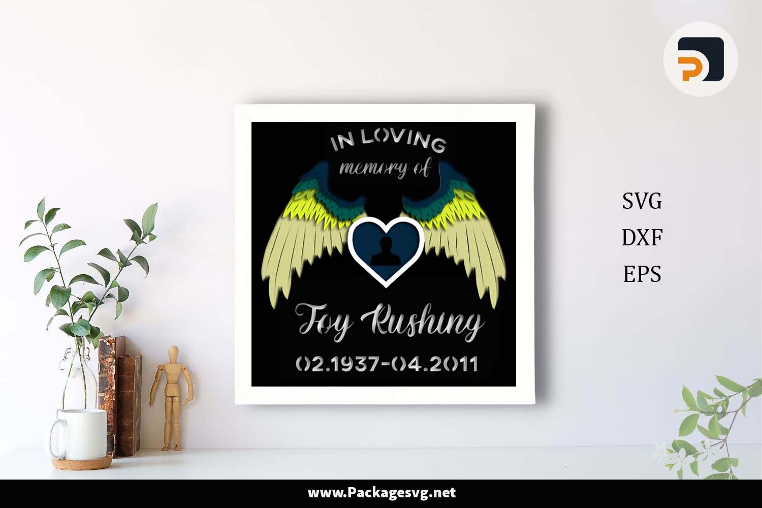 Personalized Memorial Light Box SVG