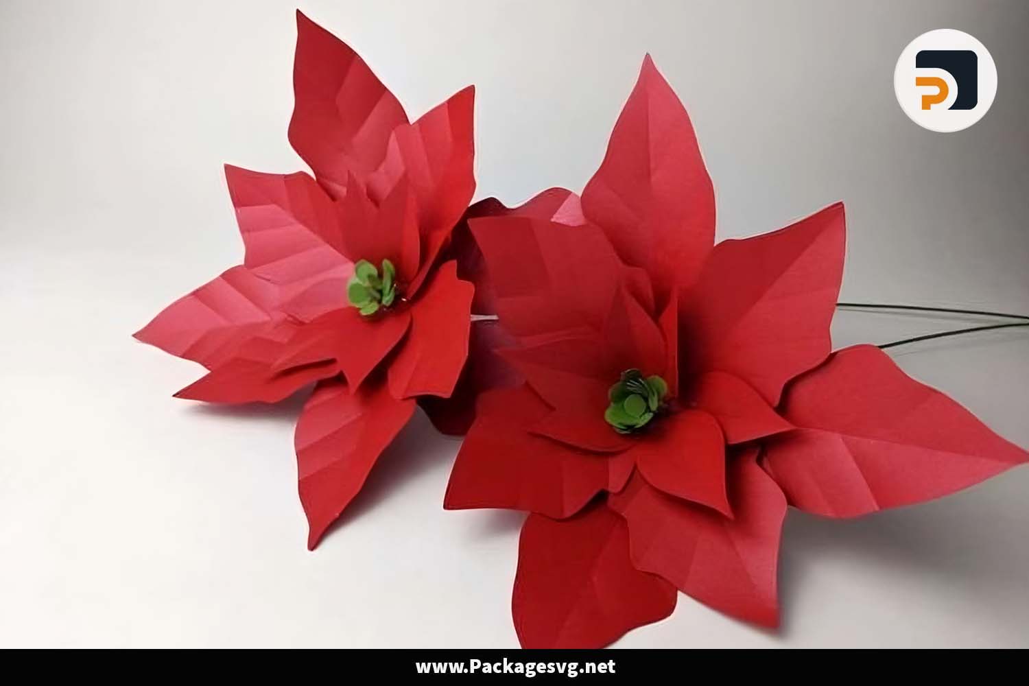 Poinsettia Flower Paper Templates