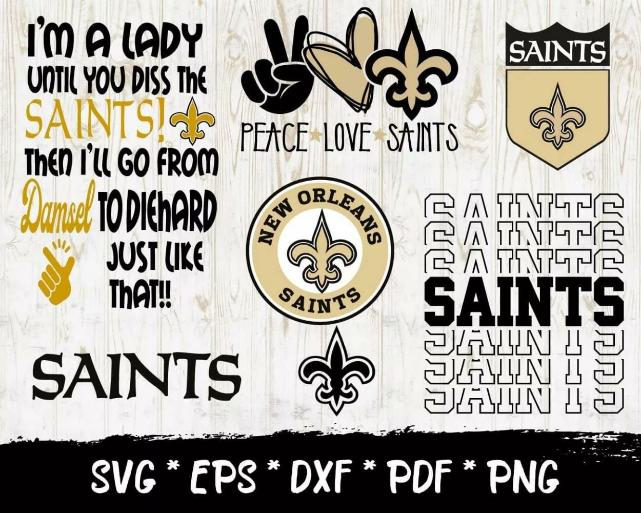 Geaux Saints SVG Saints Heart SVG PNG DXF, NOLA