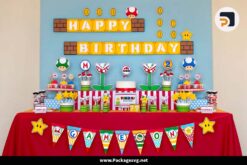 Set of Happy Birthday Super Mario Decorations Party Files LGLPT8ZC||||