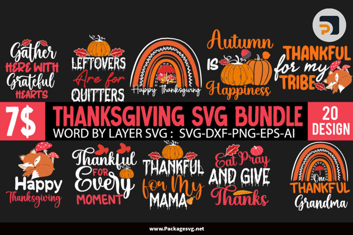 Thanksgiving Quote Bundle SVG PNG JPG DXF EPS AI