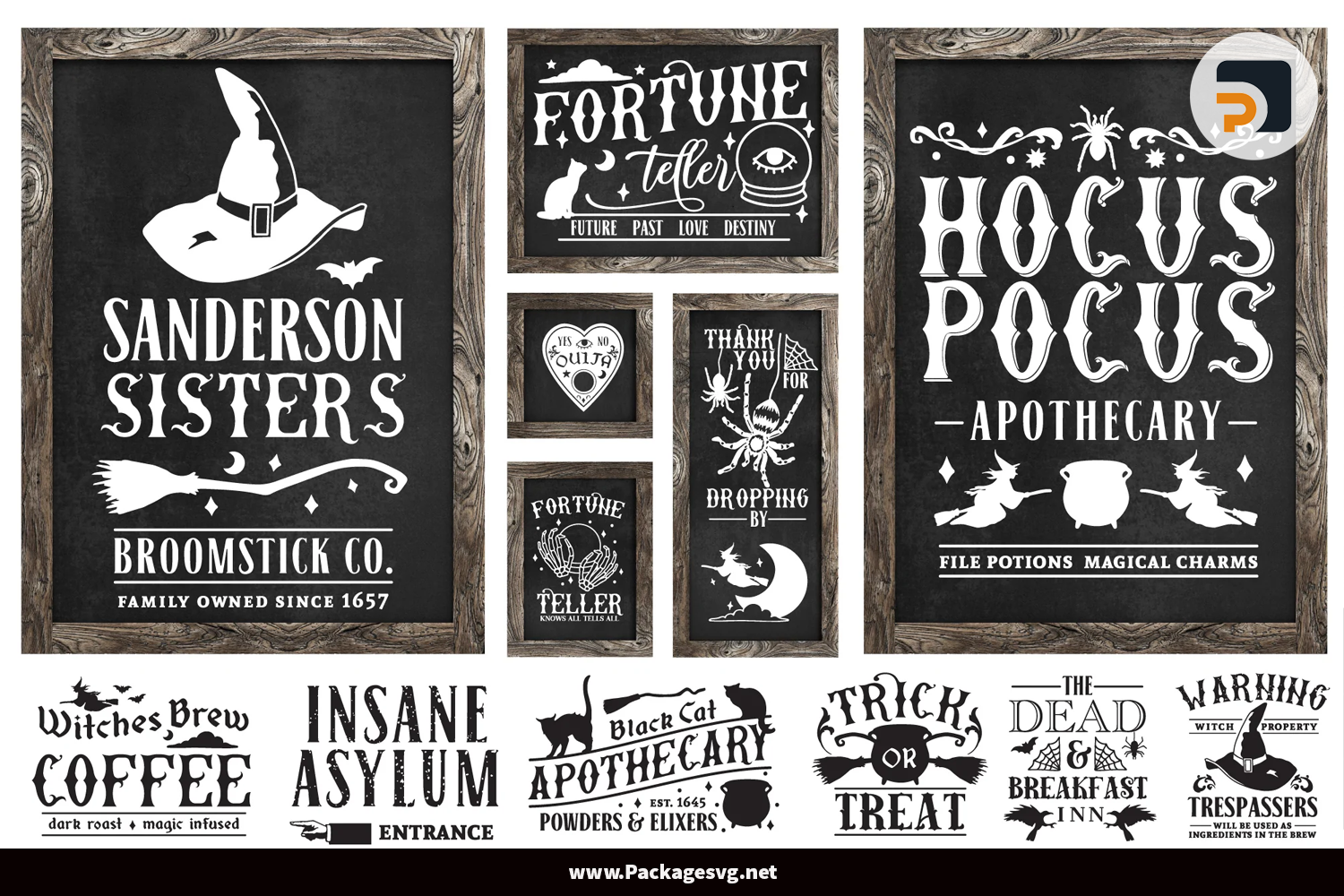 Vintage Halloween Sign Making Bundle SVG PNG EPS DXF