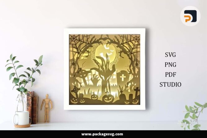 3D Zombies Hand Shadow Box, Halloween Template For Cricut LHEJY7WX