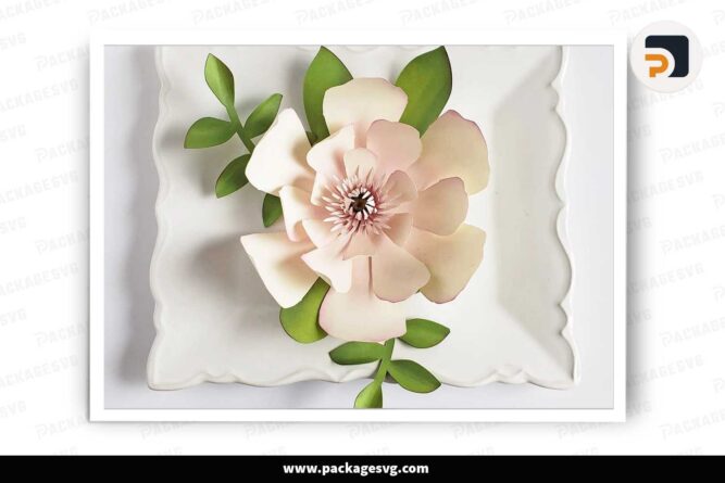 Maggie Flower Paper, SVG Template For Cricut LHHD8IBZ