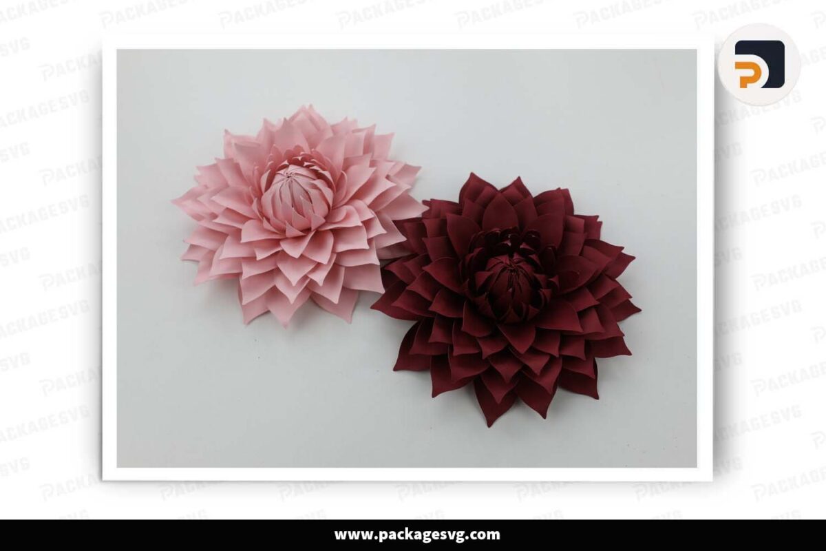 Mini Dahlia Paper Flower Template For Cricut LI8CBA1Q Package SVG Mini Dahlia Paper Flower Template For Cricut LI8CBA1Q Package SVG