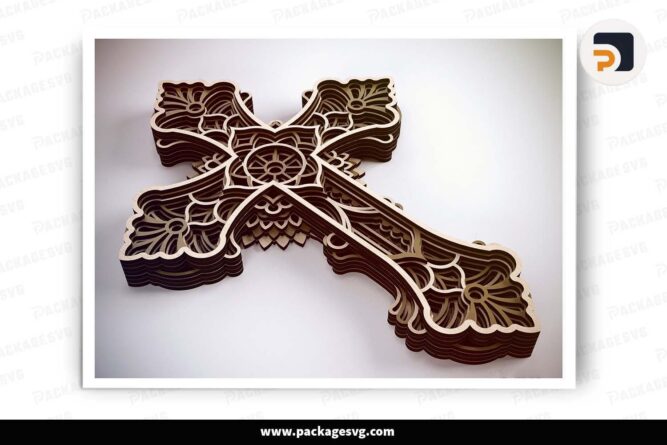 Multilayer Cross Laser cut, SVG Template For Cricut LIB5KV5Q