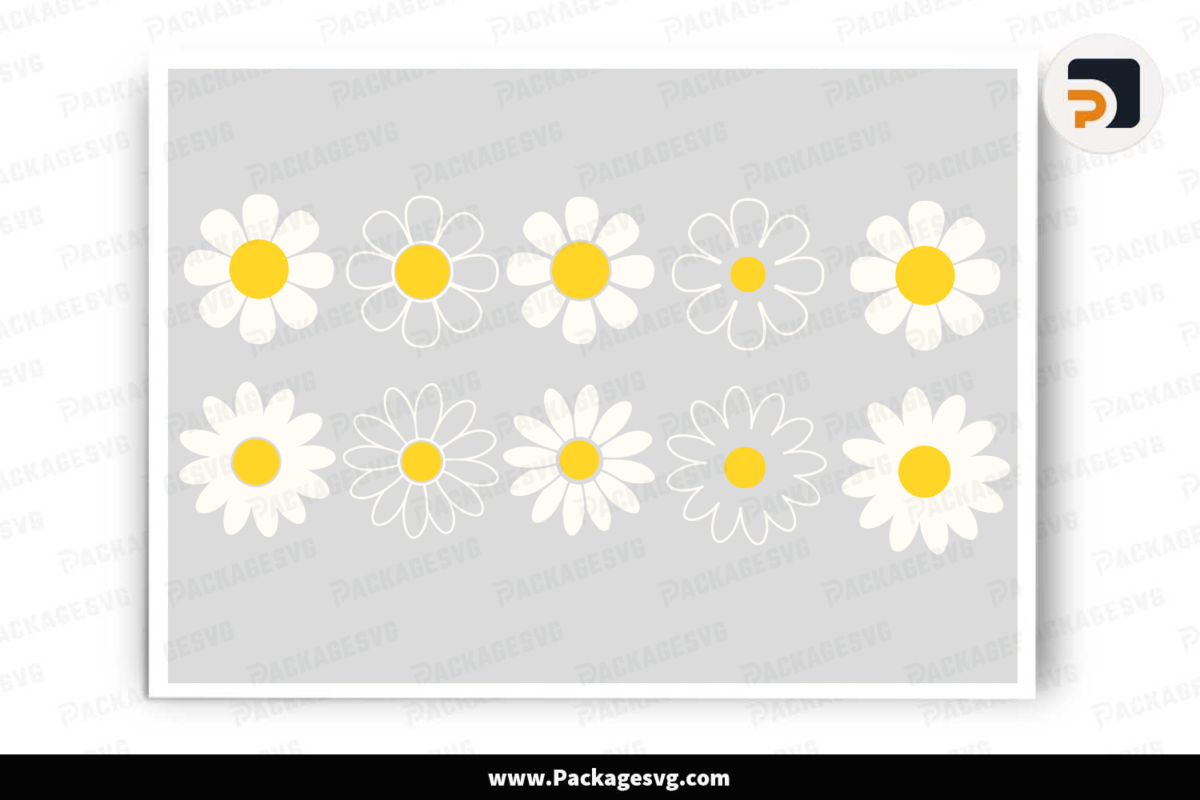 Daisy Flower Bundle SVG Free Download