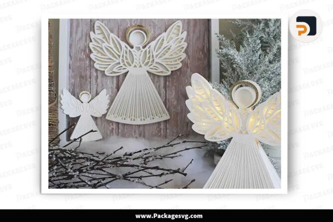 Layered Christmas Angel, SVG Template For Cricut LIWMZNB7