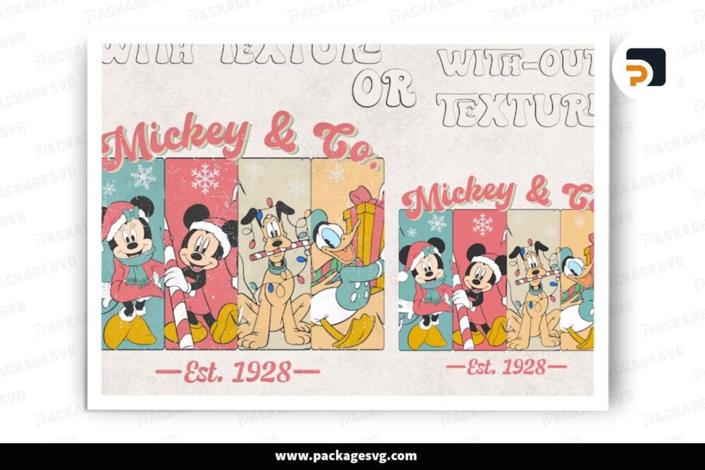 Mickey Mouse And Friends Christmas PNG, Christmas Design LNRS2OWX