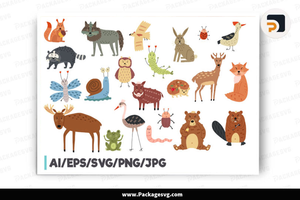 Baby Wild Animal Clipart Bundle Free Download