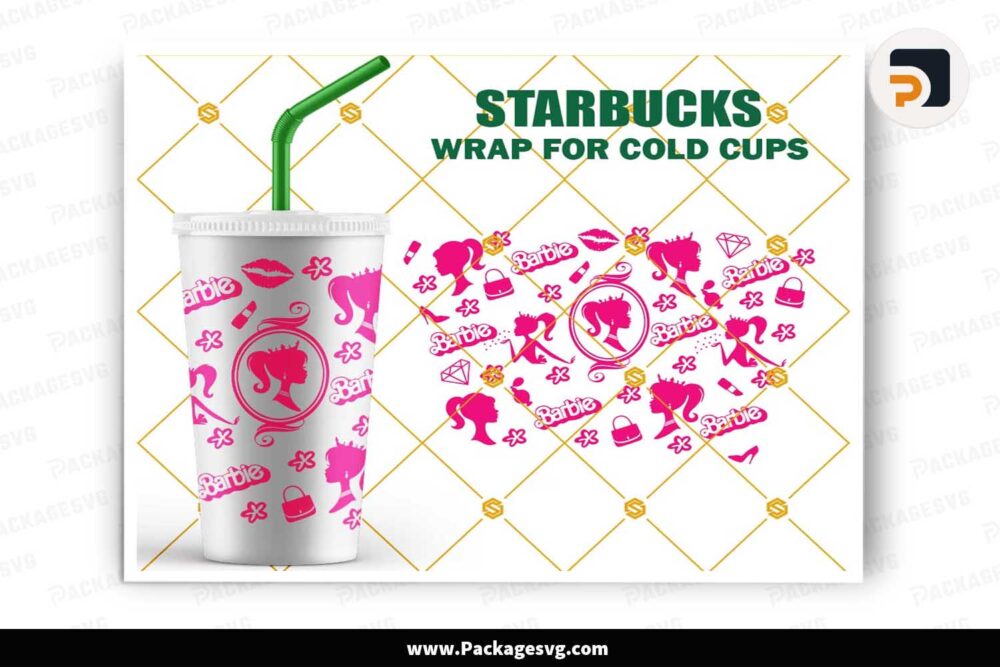 Barbie Pink Starbucks Wrap For Cold Cup LK2EJQTC