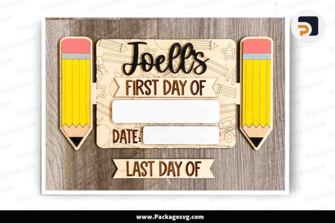 First Day of School Sign SVG, Personalized Teacher Sign Design LKAN50NQ