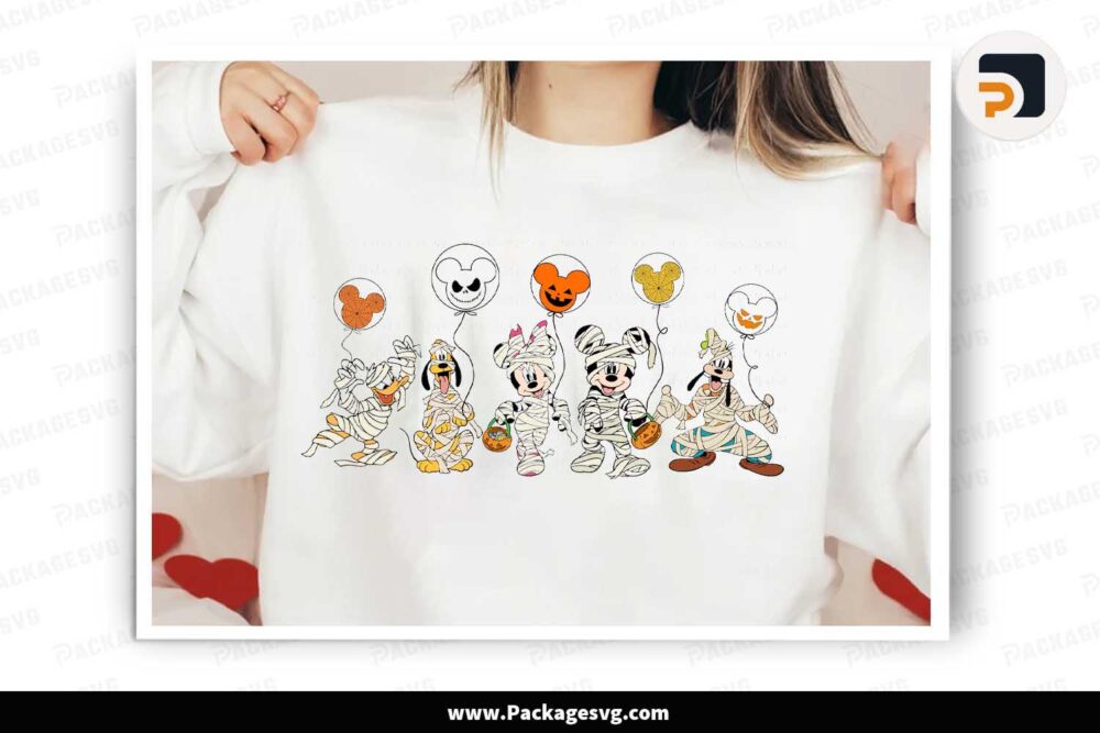 Halloween Mummy SVG, Mickey Mouse And Friends Design LK6IWH3E