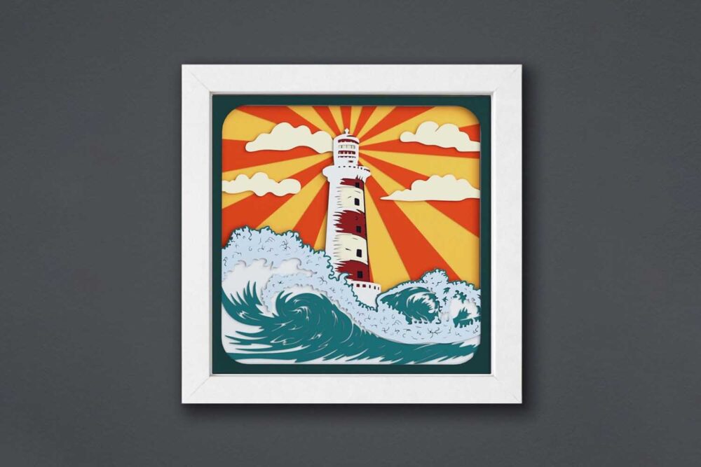 Lighthouse Shadow Box, SVG Files For Cricut LKKI2MZS