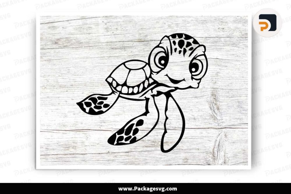 Nemo Squirt SVG, Sea Turtle Design LK7OAKPL