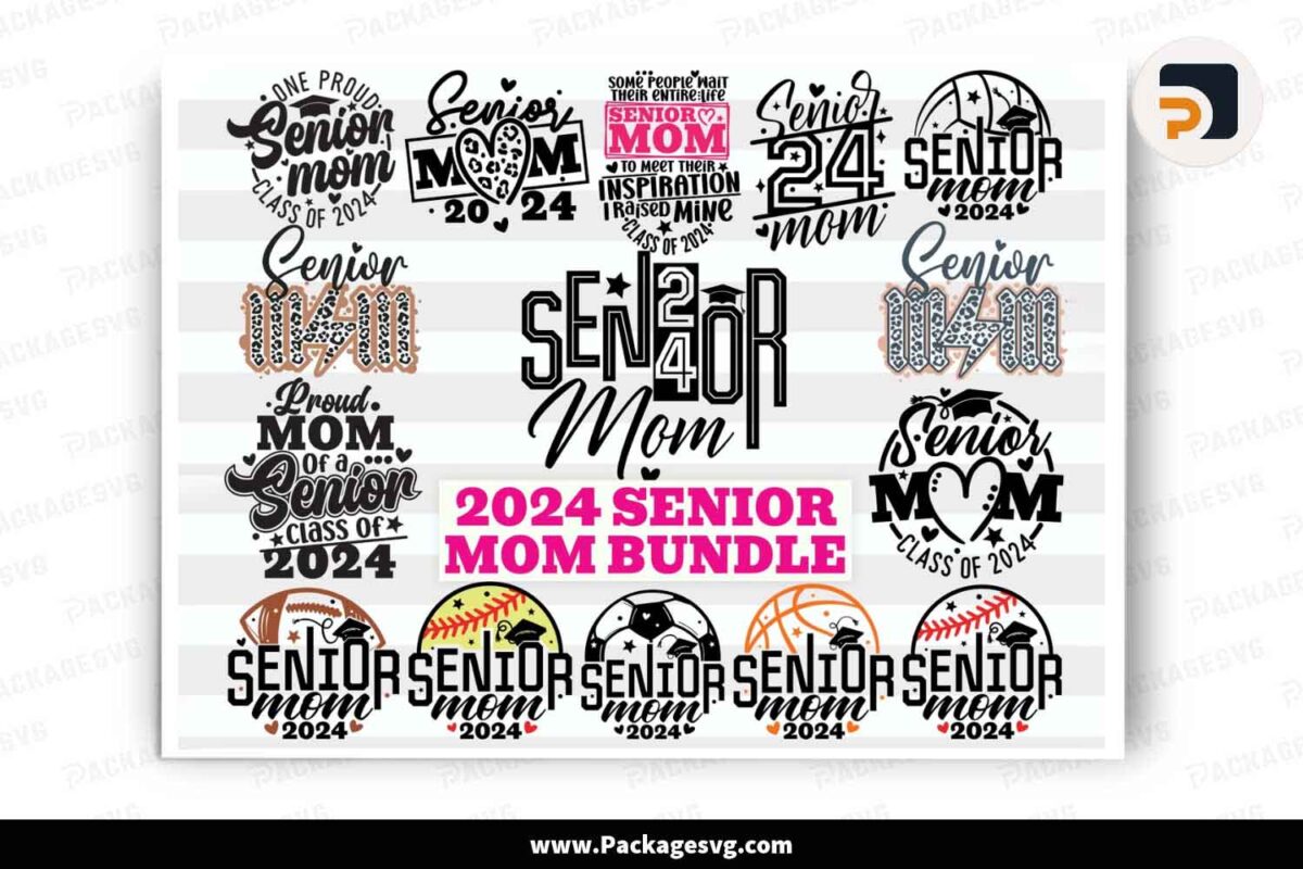 Senior Mom 2024 Svg Bundle 15 Graduation Mom Shirt Designs Lk6bqgkk Package Svg 8098