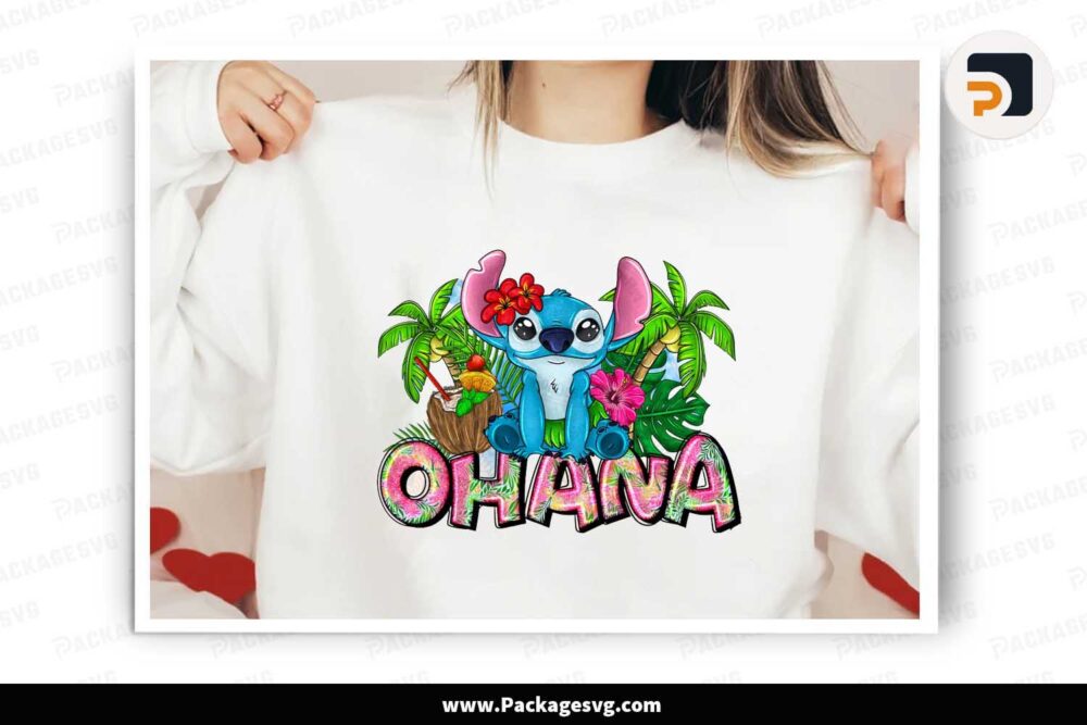 Summer Ohana Stitch PNG, Beach Shirt Design LK9CVTDU