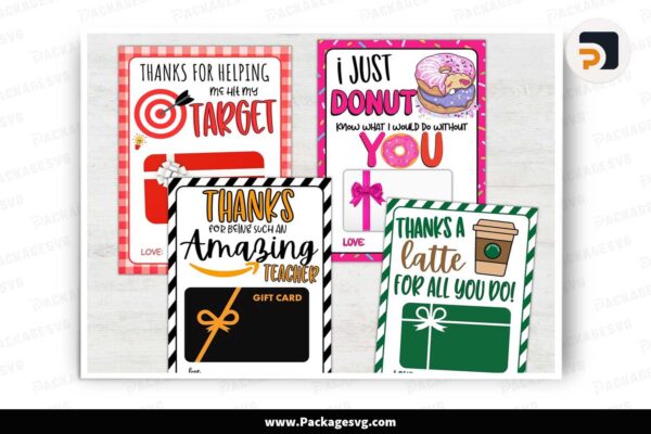 Teacher Appreciation Gift Card Holder, Printable End Of Year Teacher ...