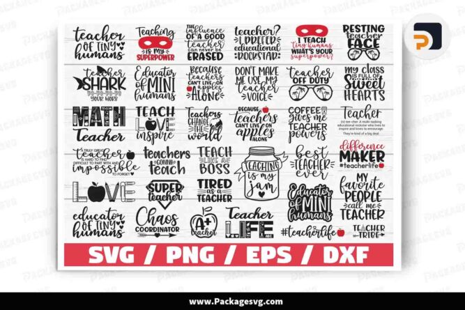 Teacher SVG Bundle, 35 School Shirt Designs LK3DRJGF