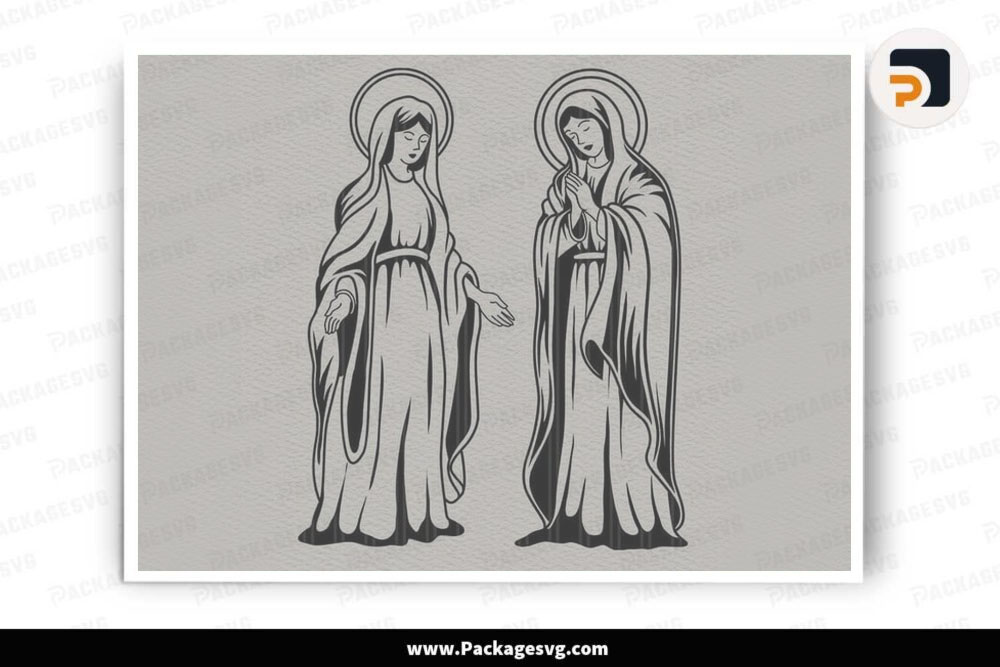 Virgin Mary Svg, Mother Mary PNG Free Download