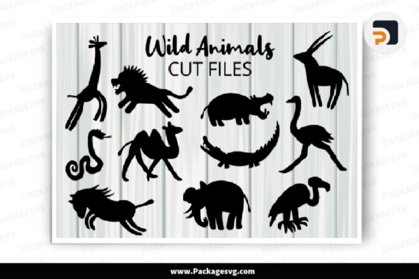 Wild Animal SVG For Cricut, Silhouette Bundle